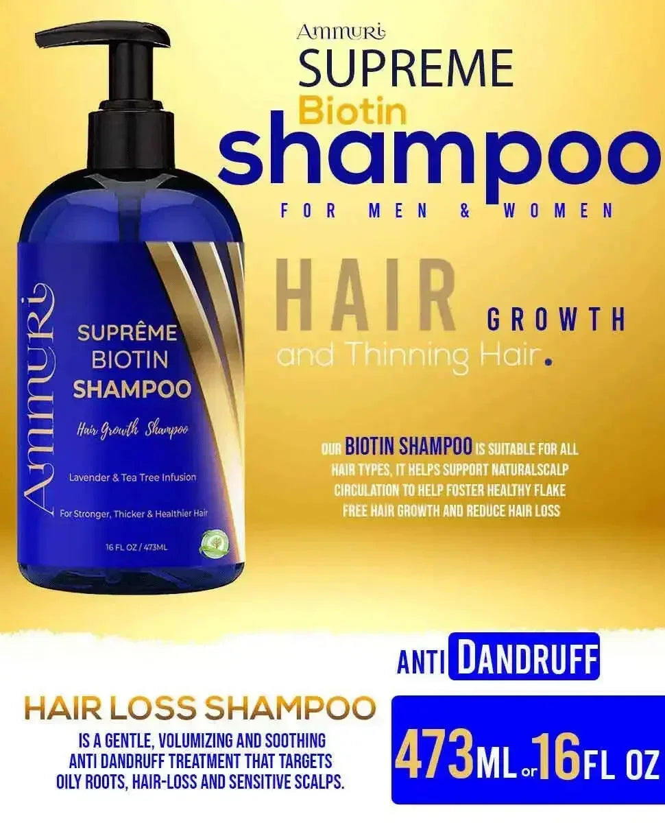 Biotin Haircare Set – Anti-Hair Loss Shampoo & Strengthening Serum for Men & Women | Ammuri-2
